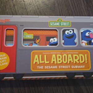 Sesame Street All Aboard! THE SESAME STREET SUBWAY Flap Book Kids Learning